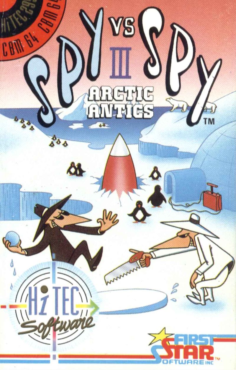 Spy vs Spy Arctic Antics box art for Commodore 64